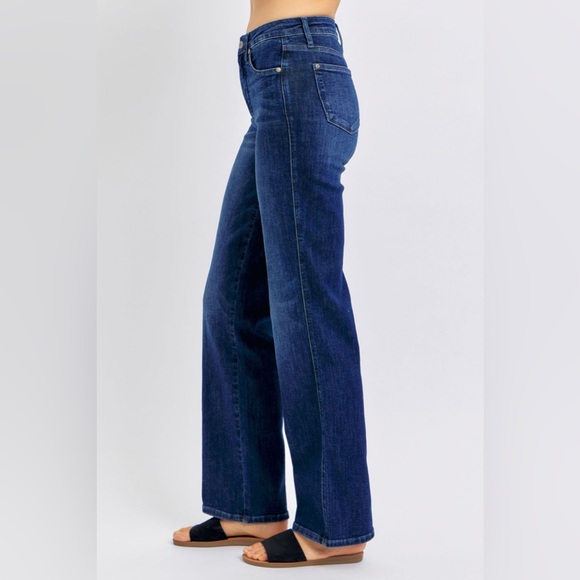JUDY BLUE | Mid-Rise Tummy Control Classic Straight Jeans - Style #88861 - Picture 2 of 8